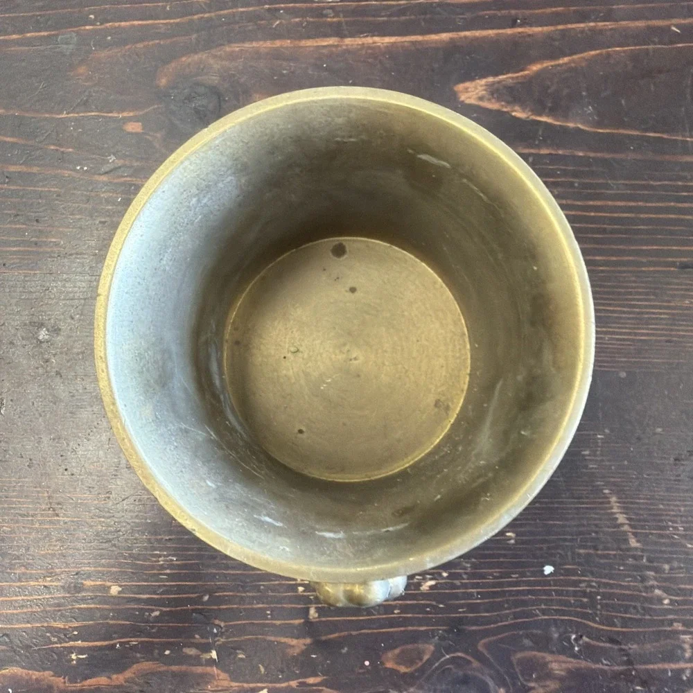 Antique Solid Brass Apothecary Mortar - 3.75